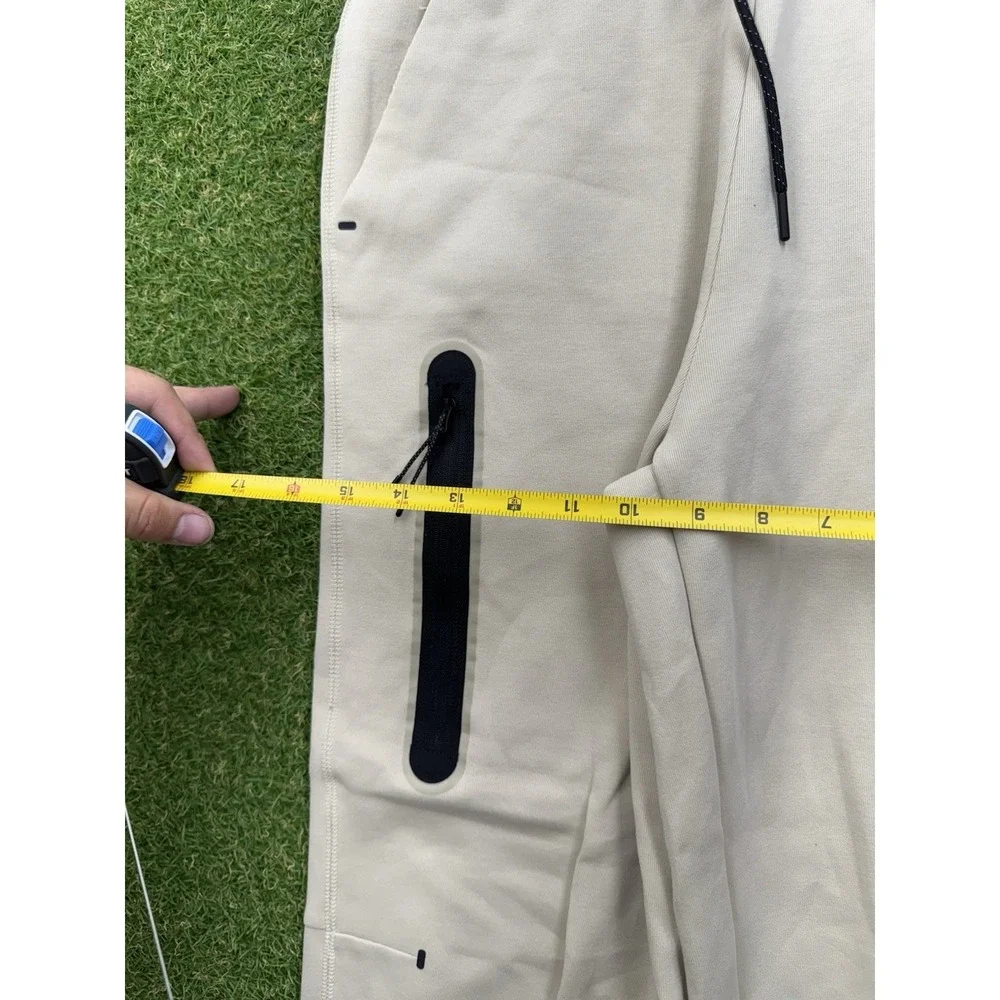 Nike Tech Fleece Joggers Mens Small Sportswear Sweatpants Athleticwear Beige y2k